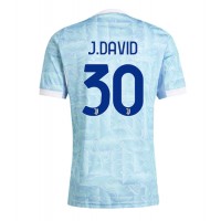 Juventus Jonathan David #30 Vonkajší futbalový dres 2025-26 Krátky Rukáv